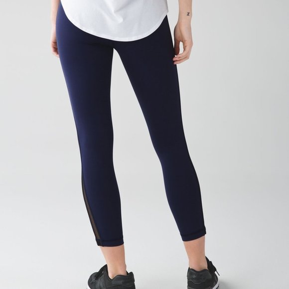 Lululemon High Times Pant (Wing Mesh) Deep Navy - Picture 5 of 6